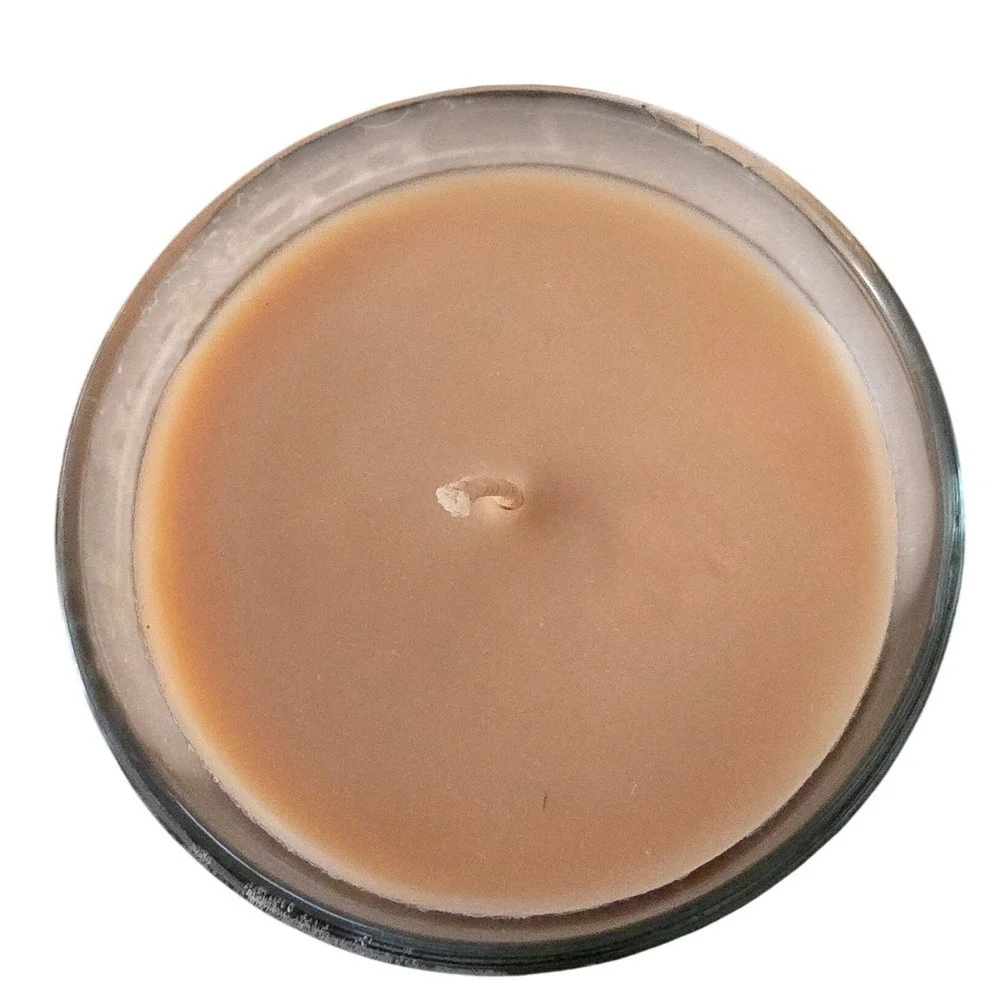 PartyLite Amber Wood & Vanilla Scented Jar Candle‎ 8 oz G43733 Tan Wax USA - Picture 2 of 4